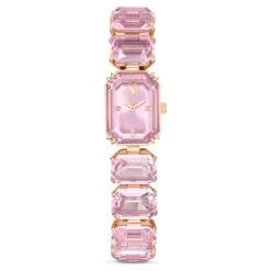 Fashion Accessories Store -Fashion Accessories Store watch octagon cut bracelet pink rose gold tone finish swarovski 5630837 1