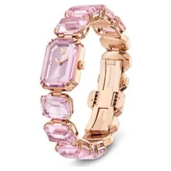 Swarovski Watch Octagon Cut Bracelet, Pink, Rose Gold-tone Finish -Fashion Accessories Store watch octagon cut bracelet pink rose gold tone finish swarovski 5630837 2