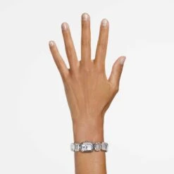 Swarovski Watch Octagon Cut Bracelet, White, Stainless Steel
