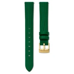 Swarovski Watch Strap 13 Mm (0.51") Width, Leather With Stitching, Green, Gold-tone Finish -Fashion Accessories Store watch strap 13 mm 280.512229 width leather with stitching green gold tone finish swarovski 5674161 3