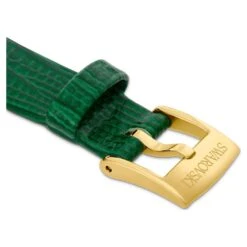 Swarovski Watch Strap 13 Mm (0.51") Width, Leather With Stitching, Green, Gold-tone Finish -Fashion Accessories Store watch strap 13 mm 280.512229 width leather with stitching green gold tone finish swarovski 5674161 4