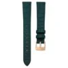 Swarovski Watch Strap 14 Mm (0.55") Width, Leather With Stitching, Green, Rose Gold-tone Finish