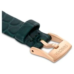 Swarovski Watch Strap 14 Mm (0.55") Width, Leather With Stitching, Green, Rose Gold-tone Finish -Fashion Accessories Store watch strap 14 mm 280.552229 width leather with stitching green rose gold tone finish swarovski 5674154 4