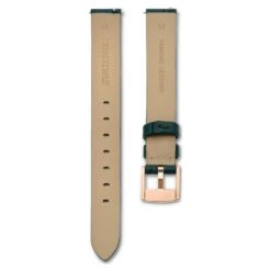 Swarovski Watch Strap 14 Mm (0.55") Width, Leather With Stitching, Green, Rose Gold-tone Finish -Fashion Accessories Store watch strap 14 mm 280.552229 width leather with stitching green rose gold tone finish swarovski 5674154 5
