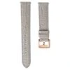 Swarovski Watch Strap 15 Mm (0.59") Width, Leather With Stitching, Gray, Rose Gold-tone Finish