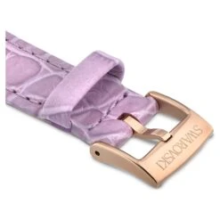 Swarovski Watch Strap 17 Mm (0.67") Width, Leather With Stitching, Purple, Rose Gold-tone Finish -Fashion Accessories Store watch strap 17 mm 280.672229 width leather with stitching purple rose gold tone finish swarovski 5674149 4